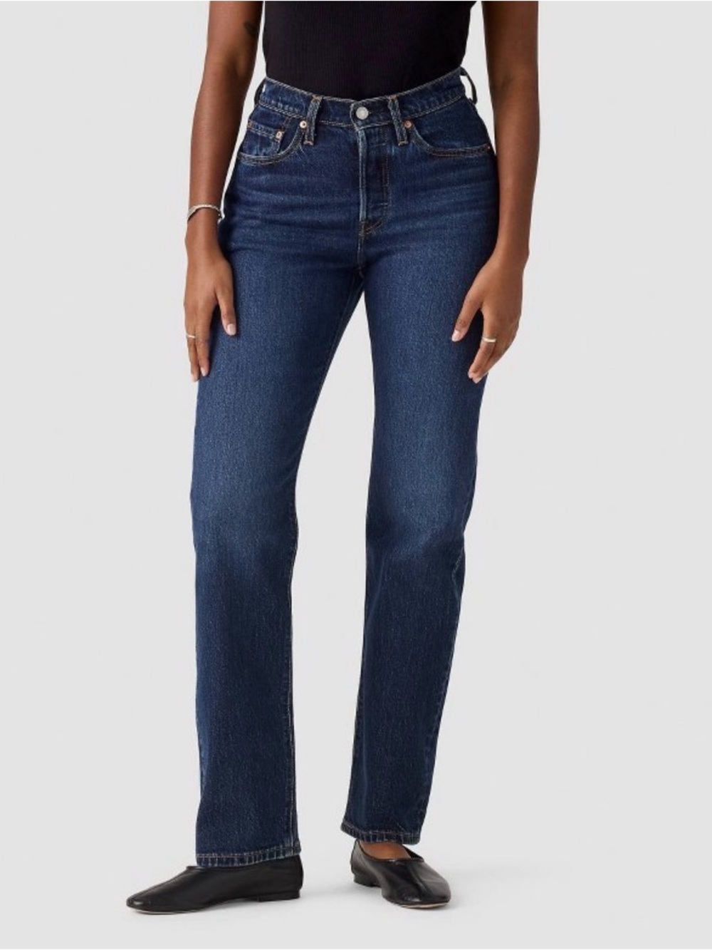Levi’s 501 Curve High-Rise Straight Leg Jeans - Dark Blue